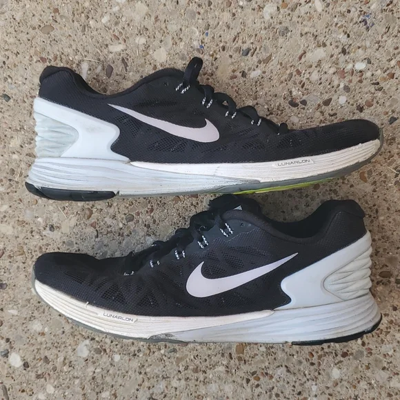 Nike Shoes Nike Lunarglide 6 Lunarlon Running Black Athletic Sneakers Womens 85 Poshmark